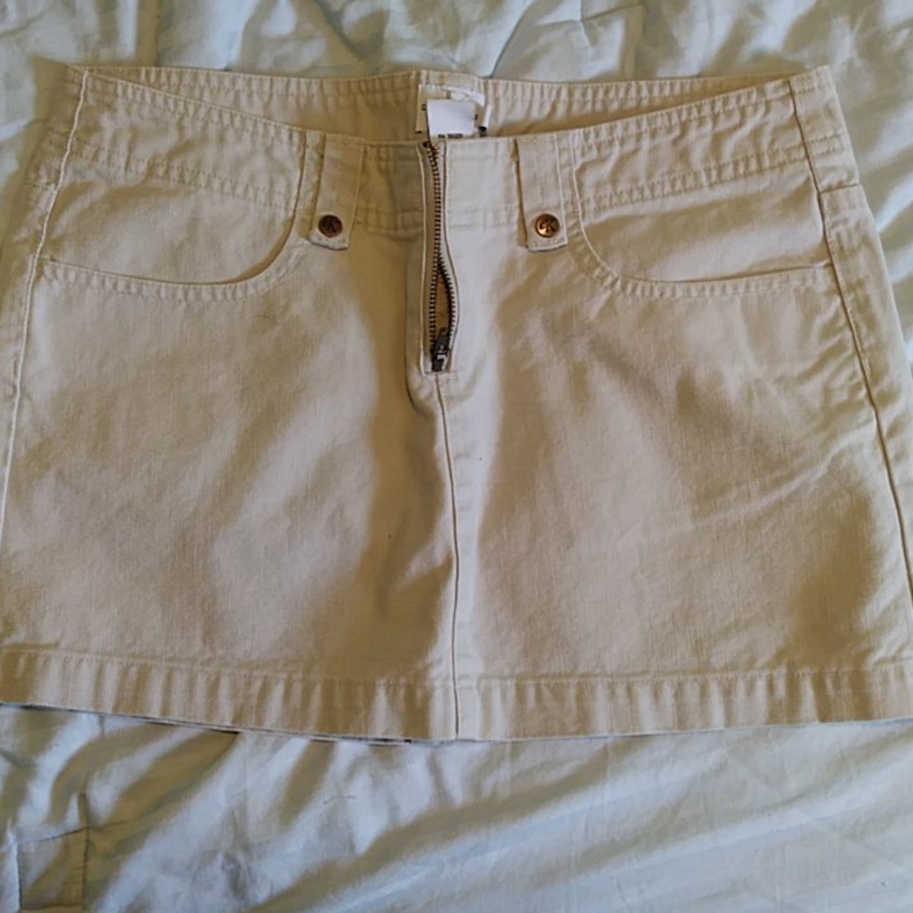 Calvin Klein khaki mini skirt